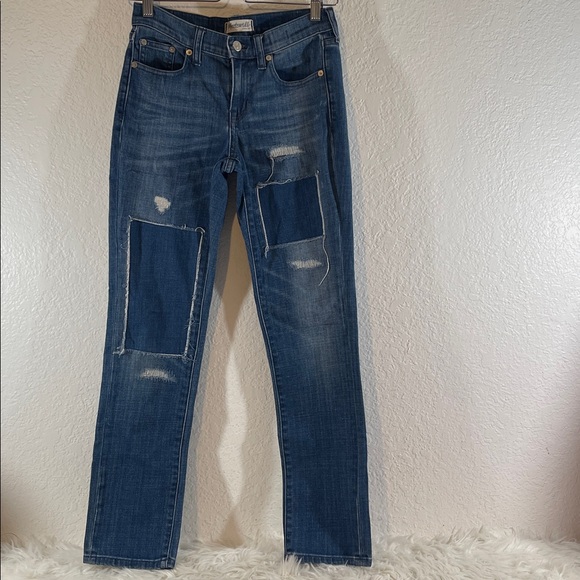 MADEWELL Women’s Size 24 Slim Boyjean Destressed Denim Jeans #B7426 - Picture 2 of 11